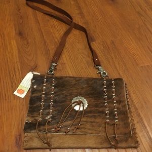 Cowhide purse